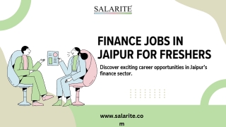 finance jobs in jaipur for freshers
