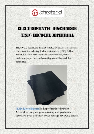 electrostatic discharge esd ricocel material