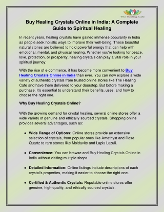 Buy Healing Crystals Online in India