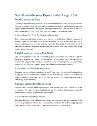 grain free to gourmet explore a wide range