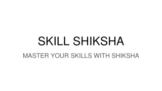 skill shiksha