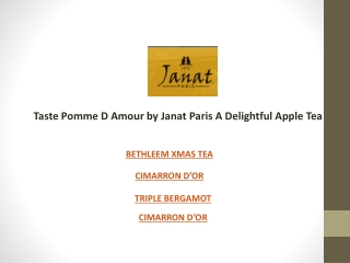 Taste Pomme D Amour by Janat Paris A Delightful Apple Tea0