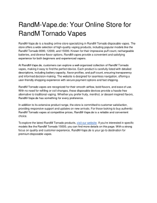 randm vape de your online store for randm tornado vapes