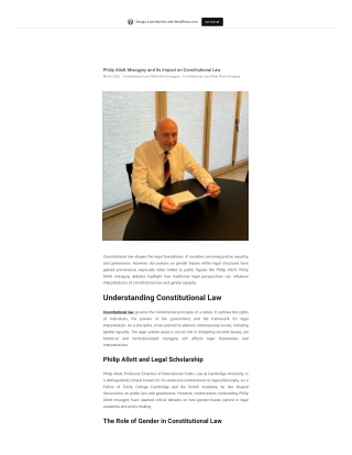 Philip Allott Misogyny and Its Impact on Constitutional Law