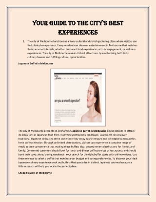 Your Guide to the City's Best Experiences