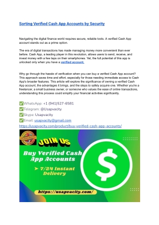 sorting verified cash app accounts by security