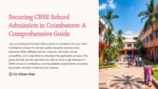 securing cbse school admission in coimbatore