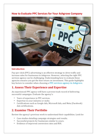 how to evaluate ppc services for your ashgrove
