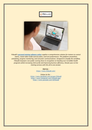 fitbudd s personal training software online