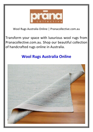 Wool Rugs Australia Online  Pranacollective.com.au