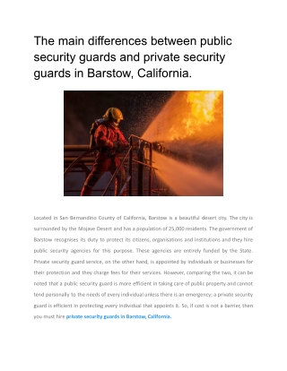 the main differences between public security