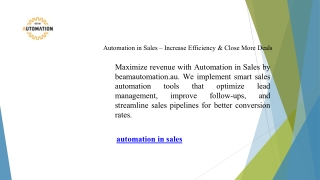 Automation in Sales – Increase Efficiency & Close More Deals