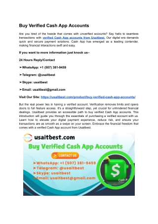 Top 7 Sites To Buy Verified Cash App Accounts In This Year