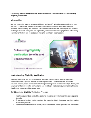 Outsourcing Eligibility Verification