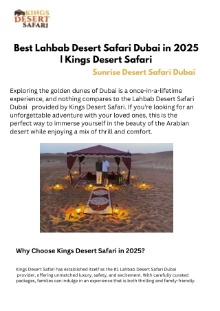 Best Lahbab Desert Safari Dubai in 2025