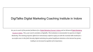 DigiTallks Digital Marketing Coaching Institute in Indore (3)