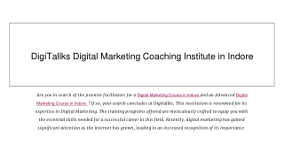 DigiTallks Digital Marketing Coaching Institute in Indore (2)