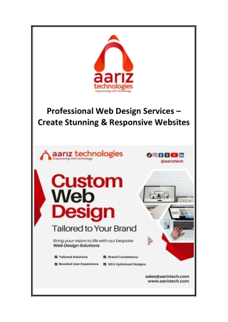 professional web design services create stunning