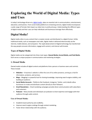 exploring the world of digital media types