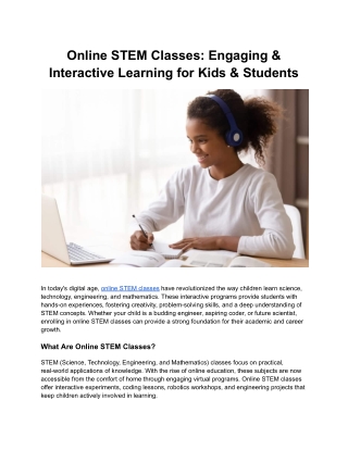 online stem classes engaging interactive learning