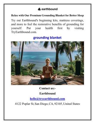 Relax with Our Premium Grounding Blanket for Better Sleep