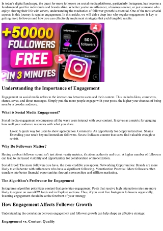 Why Regular Engagement is Key to Getting More followers