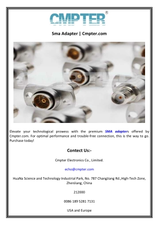 sma adapter cmpter com
