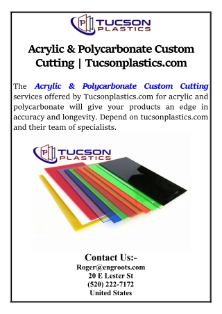 Acrylic & Polycarbonate Custom Cutting | Tucsonplastics.com