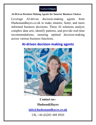 ai driven decision making agents for smarter