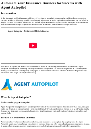 automate your insurance business for success with
