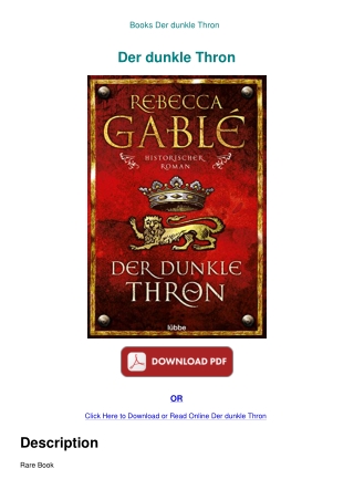 Books Der dunkle Thron