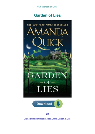 PDF Garden of Lies