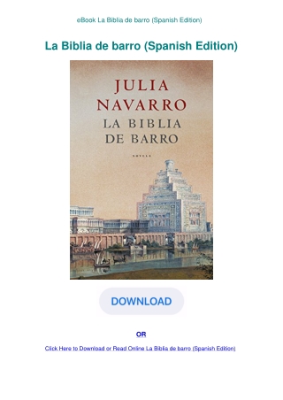 eBook La Biblia de barro (Spanish Edition)