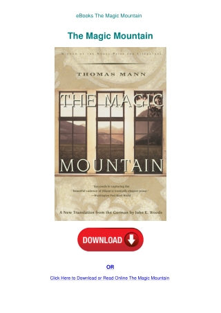 eBooks The Magic Mountain