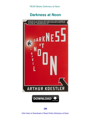 READ Books Darkness at Noon