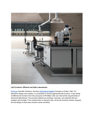 Lab Furniture_ Efficient and Safe Laboratories