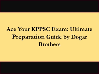 Dogar Brothers' KPPSC Success Series