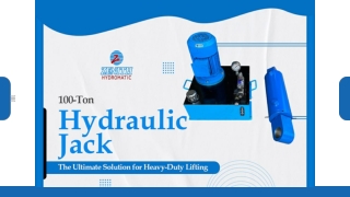 100-Ton Hydraulic Jack The Ultimate Solution for Heavy-Duty Lifting