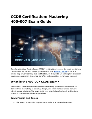 ccde certification mastering 400 007 exam guide