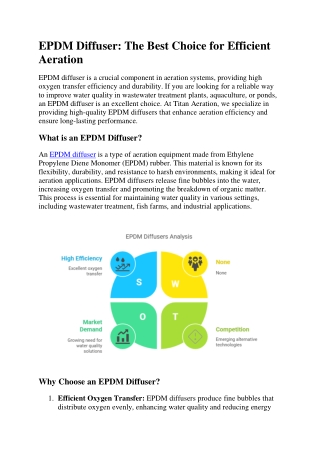 epdm diffuser the best choice for efficient