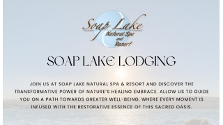 Soap Lake Lodging