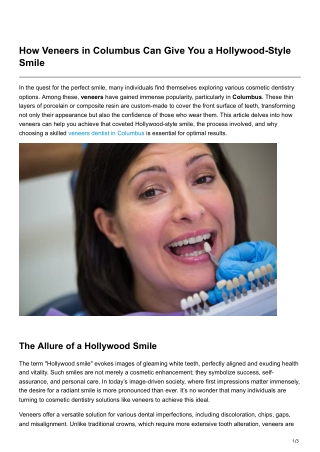how veneers in columbus can give you a hollywood
