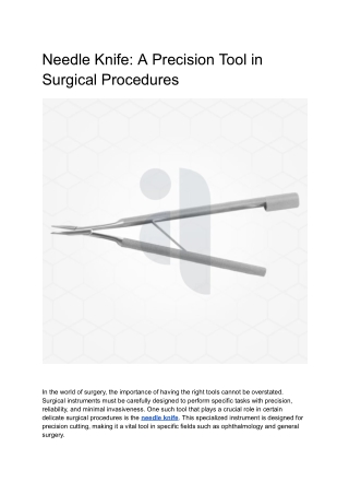 Needle Knife