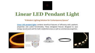 linear led pendant light