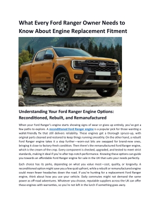 what every ford ranger owner needs to know about