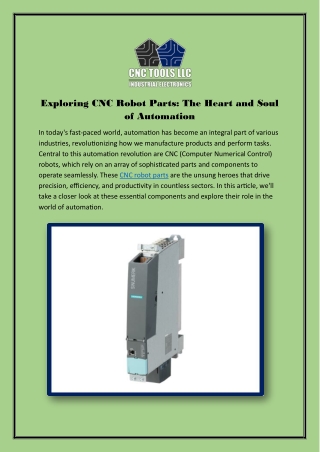 Exploring CNC Robot Parts- The Heart and Soul of Automation