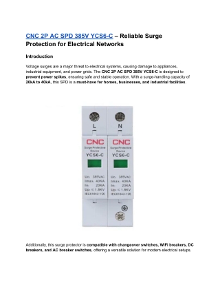 cnc 2p ac spd 385v ycs6 c reliable surge