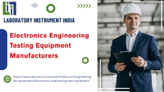 Electronics Engineering Testing Equipment Manufacturers