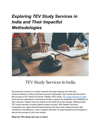 tev study services in india