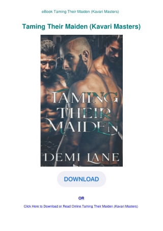 eBook Taming Their Maiden (Kavari Masters)